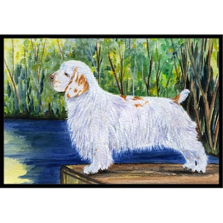 Carolines Treasures 18 x 27 in. Clumber Spaniel Indoor Outdoor Doormat SS8261MAT